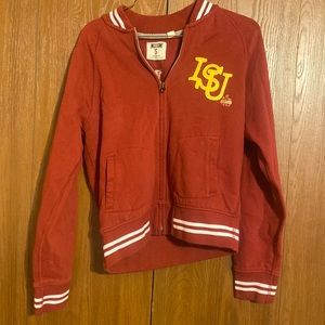 Dark Red Iowa State Zip-up Sweater